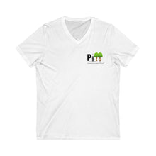 Load image into Gallery viewer, Nature-Inspired V-Neck Tee, Eco-Friendly Shirt, Casual Everyday Wear, Gift for Nature Lovers, Pi Tree Design T-Shirt