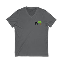 Load image into Gallery viewer, Nature-Inspired V-Neck Tee, Eco-Friendly Shirt, Casual Everyday Wear, Gift for Nature Lovers, Pi Tree Design T-Shirt