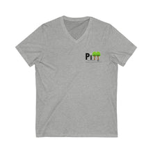 Load image into Gallery viewer, Nature-Inspired V-Neck Tee, Eco-Friendly Shirt, Casual Everyday Wear, Gift for Nature Lovers, Pi Tree Design T-Shirt