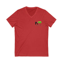 Load image into Gallery viewer, Nature-Inspired V-Neck Tee, Eco-Friendly Shirt, Casual Everyday Wear, Gift for Nature Lovers, Pi Tree Design T-Shirt
