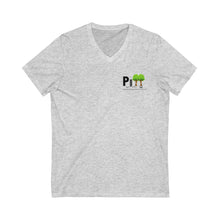 Load image into Gallery viewer, Nature-Inspired V-Neck Tee, Eco-Friendly Shirt, Casual Everyday Wear, Gift for Nature Lovers, Pi Tree Design T-Shirt
