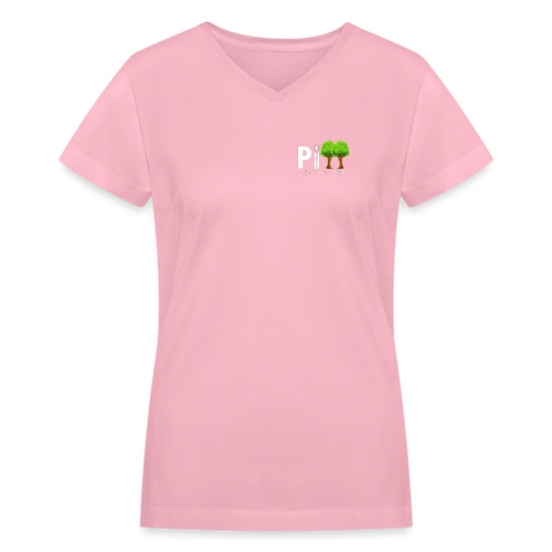 Women's V-Neck T-Shirt - pink