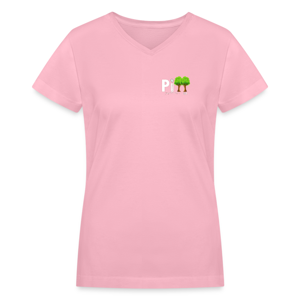 Women's V-Neck T-Shirt - pink