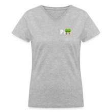 Load image into Gallery viewer, Women&#39;s V-Neck T-Shirt - gray
